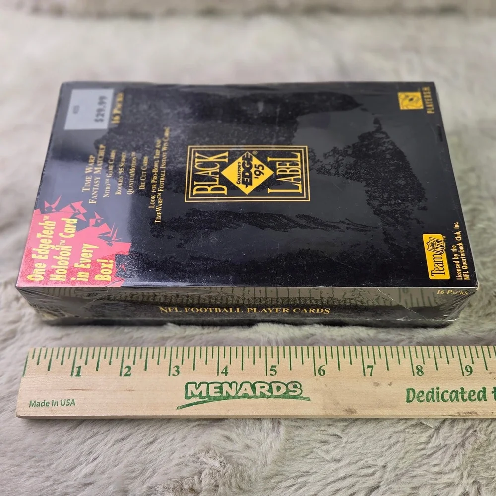 1995 Collector's Edge Black Label NFL Football Sealed Hobby Box 16 Packs DM1072